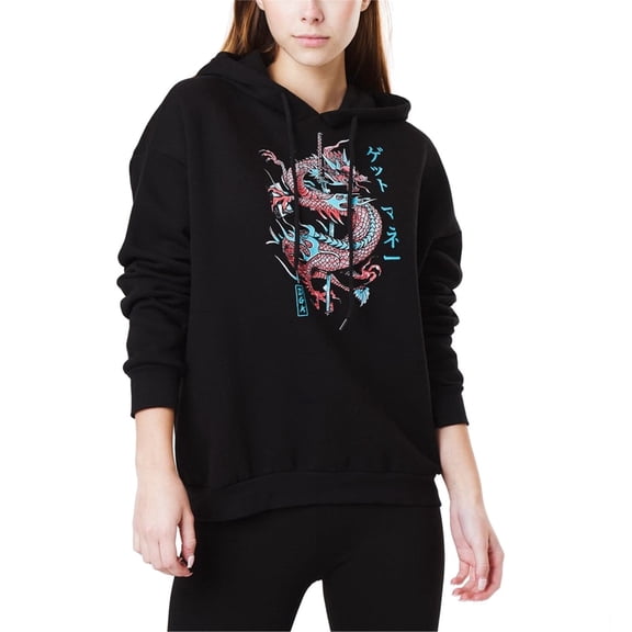 Ambar Women's Dragon Fleece Hoodie, Black,S - US