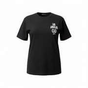 Ambar Womens La Logo Relaxed Fit T-Shirt, Black,S - US