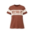 thumbnail image 1 of Ambar Women's New York City Printed Short Sleeve Tshirt, Brown \ Stone,S - US, 1 of 4