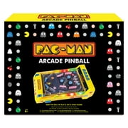 Ambassador Games Pac-Man Arcade Pinball - Light & Sound Tabletop Game, Vibrating Bumbers, Flashing LEDs, Scoreboard, Licensed, Adults Kids Ages 6+