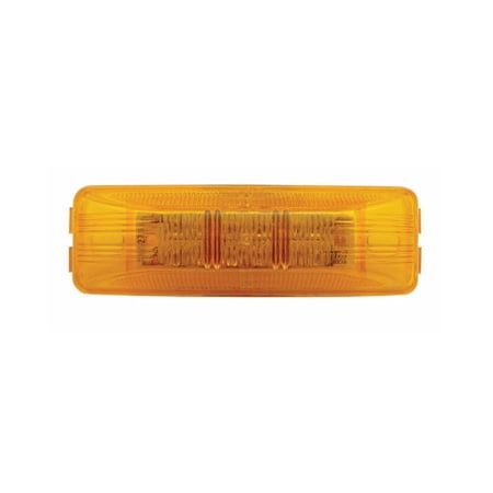 Amber 12 LED 3.75" Trailer Marker Clearance Light Kit / Black Bracket / Wires