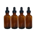 thumbnail image 1 of Amber 1oz Dropper Bottle (30ml) Pack of 4 - Glass Tincture Bottles with Eye Droppers for Essential Oils & More Liquids - Leakproof Travel Bottles, 1 of 4