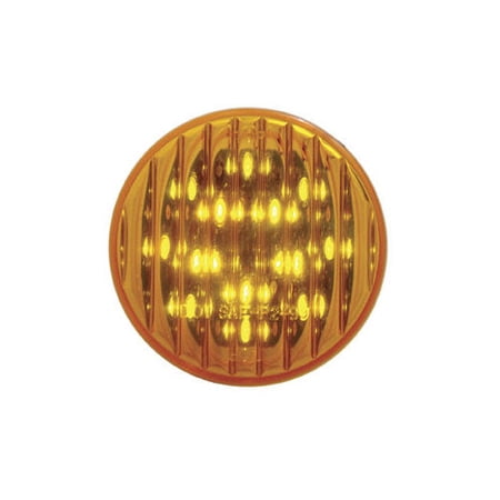 Amber 2.5" Round 13 LED Truck Trailer Side Marker Clearance Light Kit / Grommet