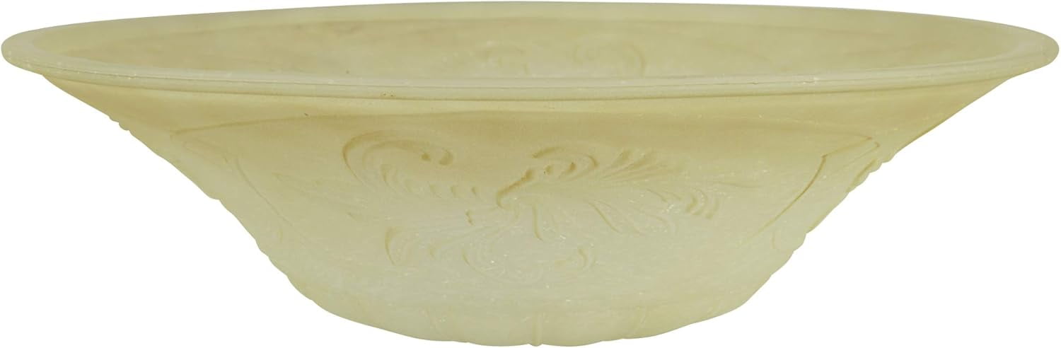 Amber Medium Glass Torchiere Shade for Uplighting