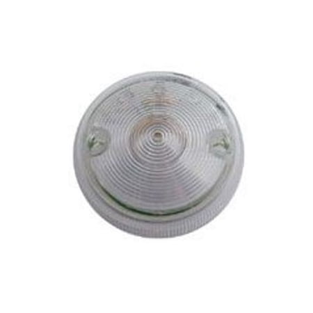 Amber 3" Round Surface Mount 15 LED Side Marker Clearance Light / Clear Lens