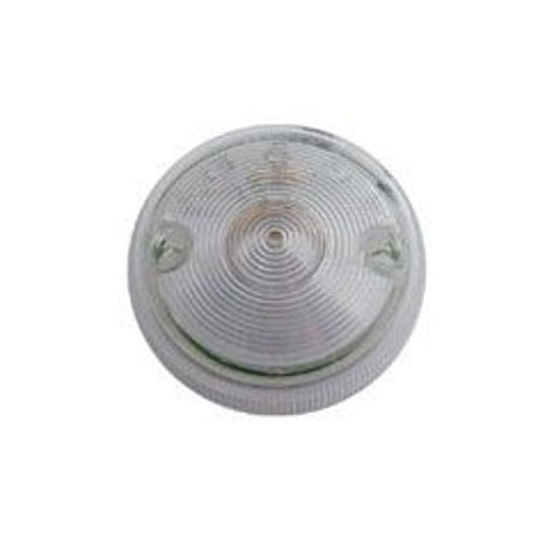 Amber 3" Round Surface Mount 15 LED Side Marker Clearance Light / Clear Lens