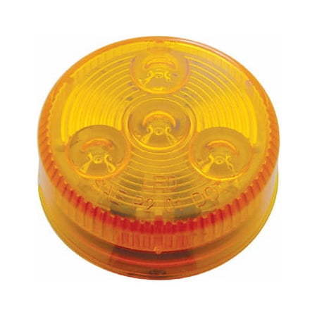 Amber 4 LED 2.5" Truck Trailer Marker Clearance Light Kit / Grommet / Wire Plug