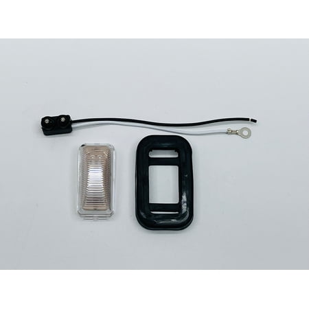 Amber 6 LED 2.5" Truck Trailer RV Side Marker Clearance Light Clear Lens