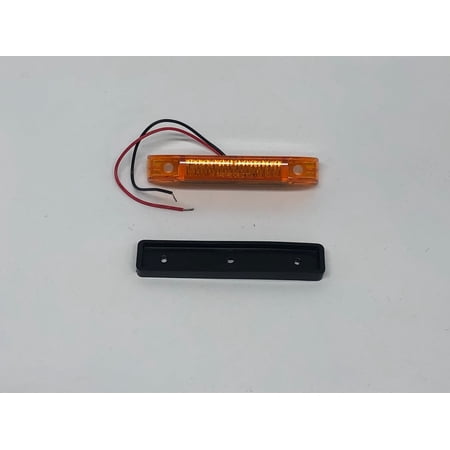 Amber 6 LED 3 3/4" Long Side Marker Clearance Light RV Truck Trailer