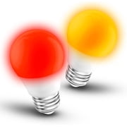 Amber and 625nm Red Light Bulbs 25-40W Equivalent, 1800k Amber Sleep Light Bulb, 3W 300lm, E26 Base for Bedroom Healthy Sleep Porch Party Holiday Lighting, Non-