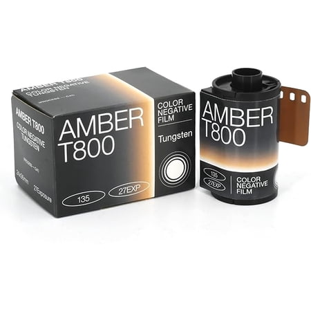 Amber 800 35mm Color Negative Cine Film, 27 Exposures, ISO800, 135, Cinematic, Motion Picture Style