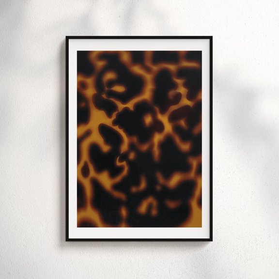 Amber Abstract Tortoiseshell Pattern Warm Brown Decor