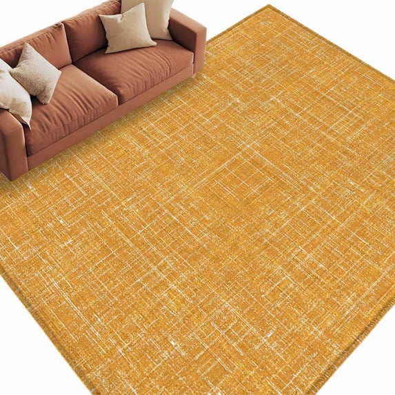 Amber Area Rug 5x8 Washable Rug Non Slip Farmhouse Vintage Amber Solid ...