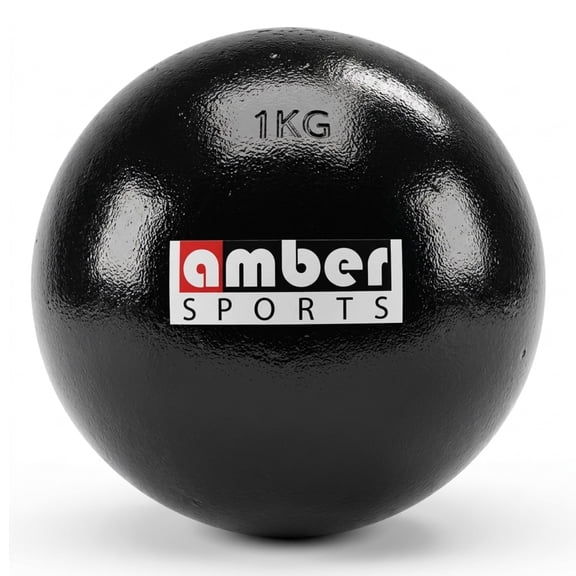Amber Athletic Gear Cast Iron Shot Put Weights 1kg - 7.25kg (2.20lb - 16lb) - Ideal for Track & Field Training - Color May Vary (1 kg/2.20 lbs)