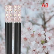 Amber Cherry Blossom Alloy Chopsticks Chinese Chopsticks Reusable Tableware