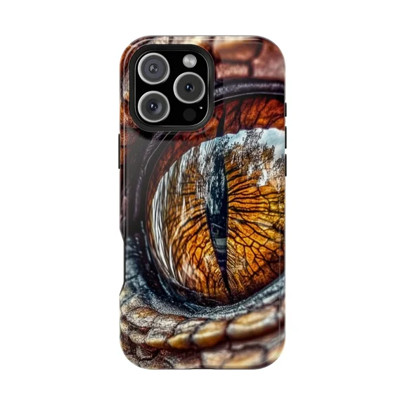 Amber Dragon Eye Watcher Fantasy Case for iPhone 17 through 11 Pro Max