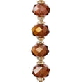 thumbnail image 1 of Amber Faceted Glass Rondelle Beads by Bead Landing, 1 of 2