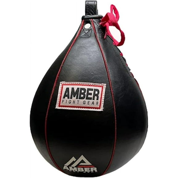 Genuine Leather Speed Bag for MMA, Muay Thai & Boxing, Heavy-Duty Punching Ball for Training, Reflex & Endurance, Reinforced Seams, Fast Rebound - X-Small Sizes