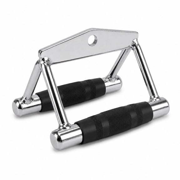 Maximize Your Workout with The Chrome Plated Double D Handle | Ergo Handgrips for Optimal Control & Results