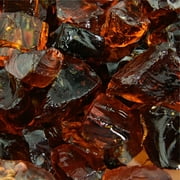 Amber Fire Glass | Cowboy Brown, Crushed Fire Glass, 3/8"-1/2" | 10 lbs