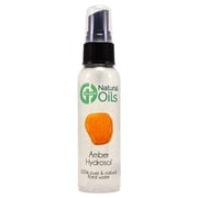 Amber Floral Water 2 oz Plastic Bottle w/ Black Sprayer