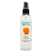 Amber Floral Water 4 oz Plastic Bottle w/ Black Sprayer
