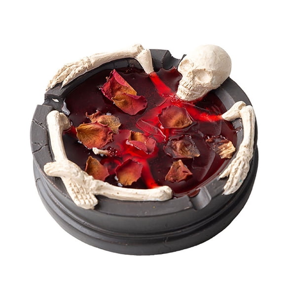 Amber Fragrance Skeleton Candle Gothic Farmhouse Halloween Decor Soy Wax 40+ Hours Burn Time Brown 12X11.5X4cm
