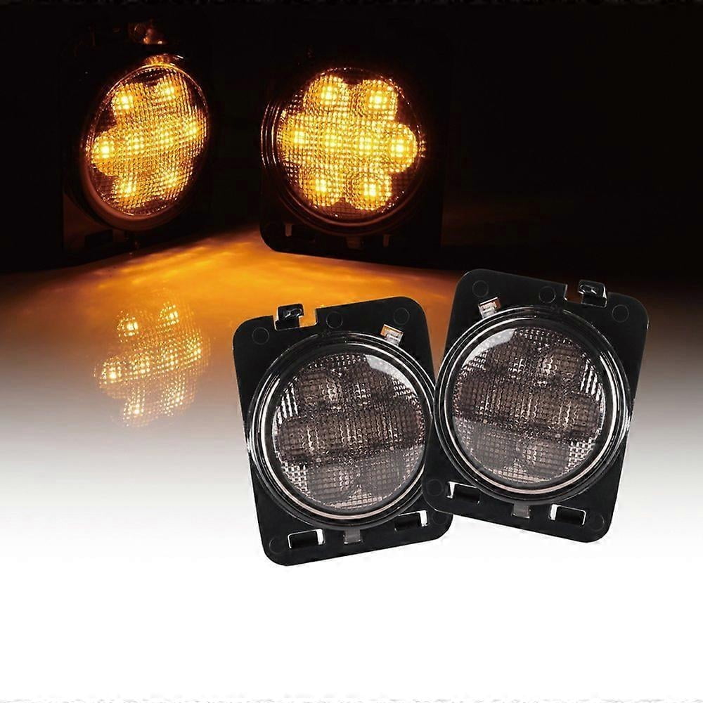 Amber Front LED Turn Signal car light Assembly For 2007~2017 Jeep ...