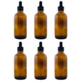 thumbnail image 1 of Amber Glass Bottle - 4 fl oz w/ Glass Dropper - Pack of 6, 1 of 3