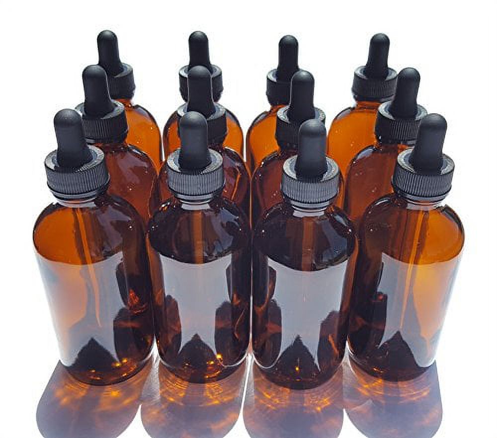 Amber Glass Bottle 4oz with Dropper(12 pack) - image 1 of 3