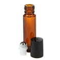 thumbnail image 1 of Amber Glass Roll-On Ball Bottles Sample Test Essential Oil Vials Empty Container, 1 of 7
