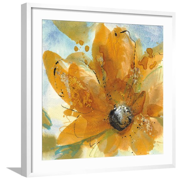 Art.com Amber Gold I Art Print by Chris Paschke, White Frame Wall Art, 29" x 29"