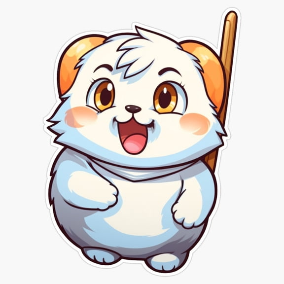 Amber Hamster Golden Ears Animania Small Pet Art Sticker