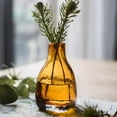 thumbnail image 1 of Amber Handblown Glass Bottle, 1 of 10