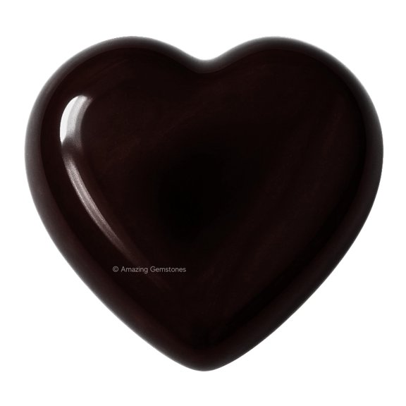 Amber Heart Crystal Stone, Natural Polished Heart Shaped Healing Stone for Meditation