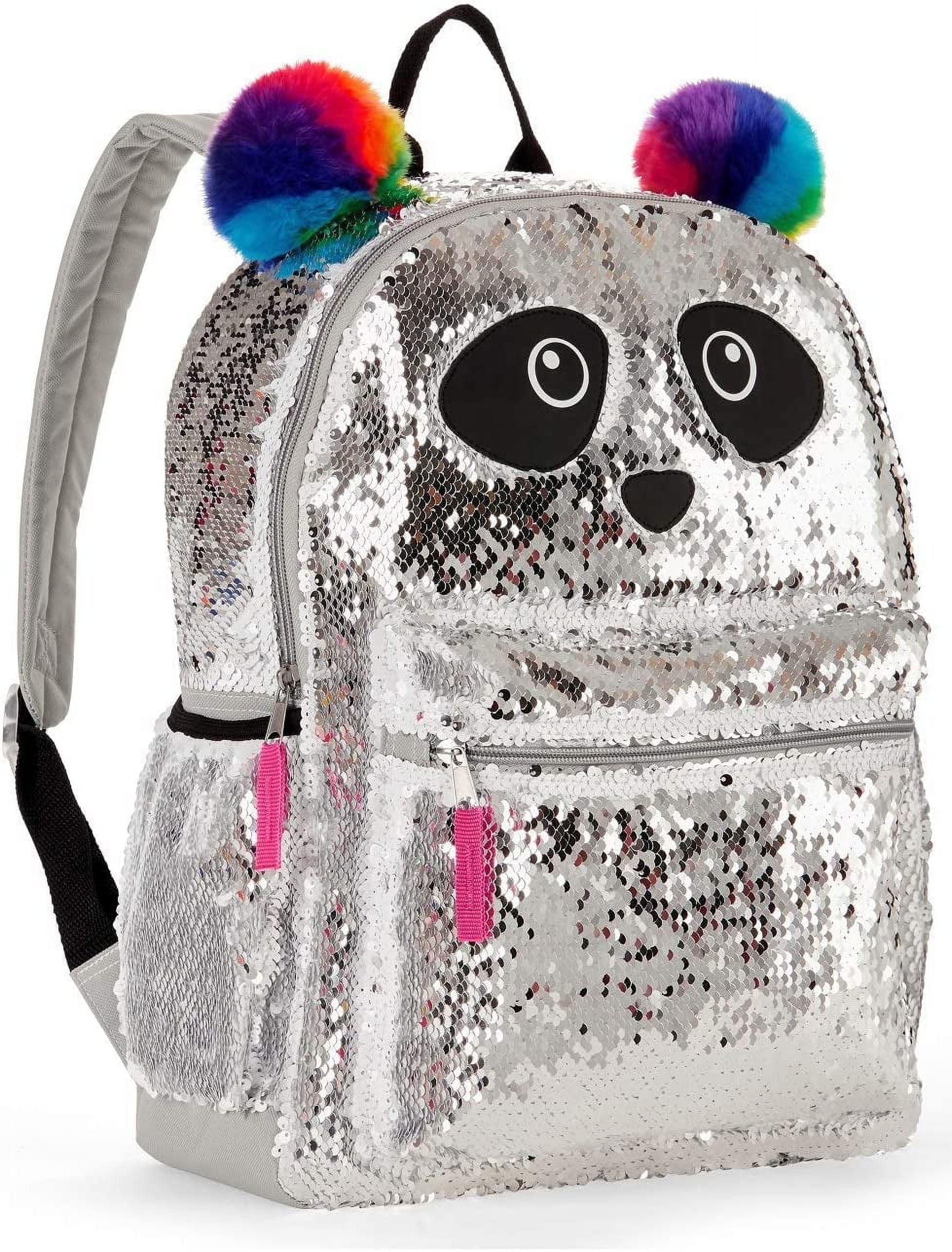 Justice Backpack Panda JUSTICE “I LOVE PANDAS” IRIDESCENT SEQUINS