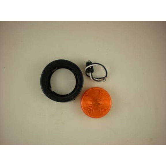 Amber Incandescent 2.5" Round Truck Trailer Side Marker Clearance Light Kit