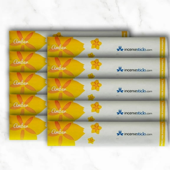 Amber Incense 8" 10 Sticks Pack: 10 Packs