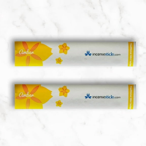 Amber Incense 8" 10 Sticks Pack: 2 Packs