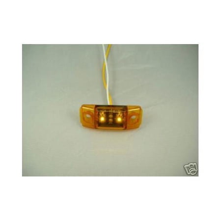 Amber LED 2.5" Truck Trailer RV Clearance Side Marker Light / Amber Lens