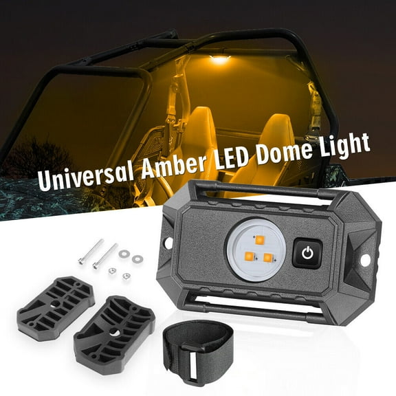 Amber LED Dome Light Internal light Roll Bar Mount For UTV ATV Toyota Polaris RZR