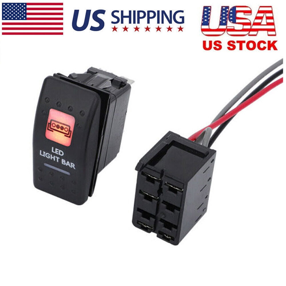 Amber LED Light Bar Switch Rocker With Backing for Can-AM Maverick Commande USA