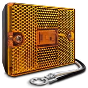 Amber LED Side Marker Light DOT Certified IP67 Waterproof Integrated Reflector For Utility Boat Trailers Over 80" Camper RV Clearance Light