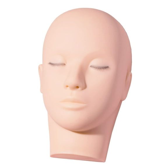 Amber Lash Mannequin Head with Reusable Multi-Layered Lashes For Lash Extension and Permanent Makeup Practice