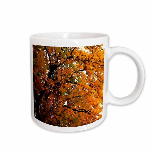 3drose, Amber Leaves of Fall, 15oz Mug