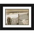 thumbnail image 1 of Amber Light Gallery 14x11 Black Ornate Wood Framed with Double Matting Museum Art Print Titled - Beach Walk 1, 1 of 4