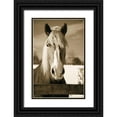 thumbnail image 1 of Amber Light Gallery 17x24 Black Ornate Wood Framed with Double Matting Museum Art Print Titled - At the Correl, 1 of 4