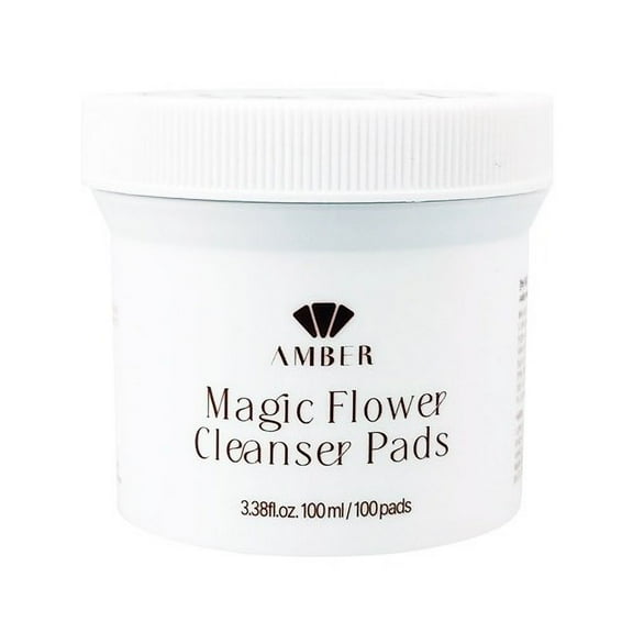 Amber Magic Flower Cleanser Pads for Eyelash Extension, Makeup Remove [100 Count]
