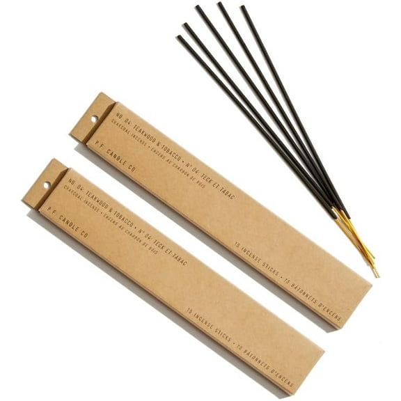 Amber & Moss Classic Scented Charcoal Incense Sticks (2-Pack) 1 Hour Burn Time, Made in The U.S.A.