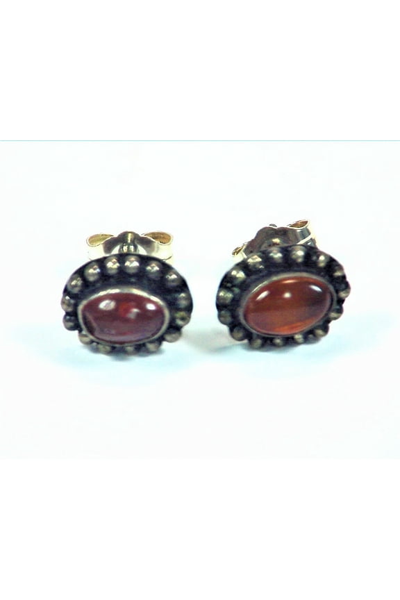 Amber Natural Genuine Sterling Silver Stud Earrings ESS,839